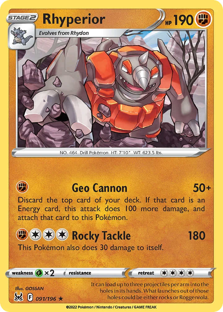 Rhyperior, Lost Origin 091/196