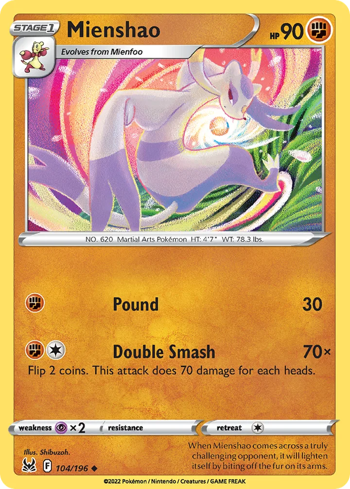 Mienshao, Lost Origin 104/196