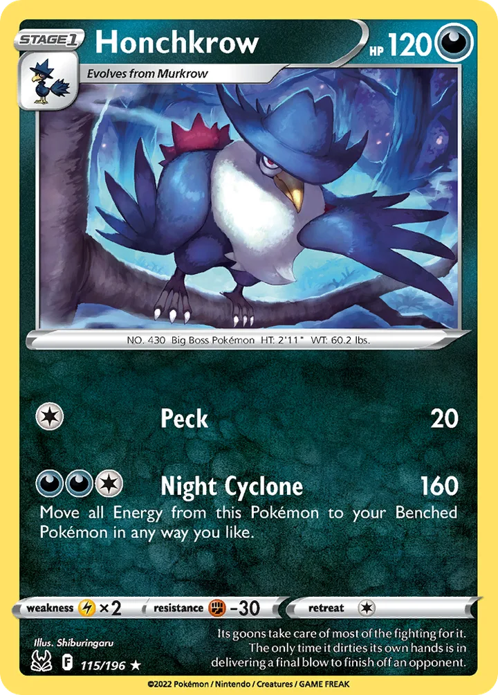 Honchkrow, Lost Origin 115/196