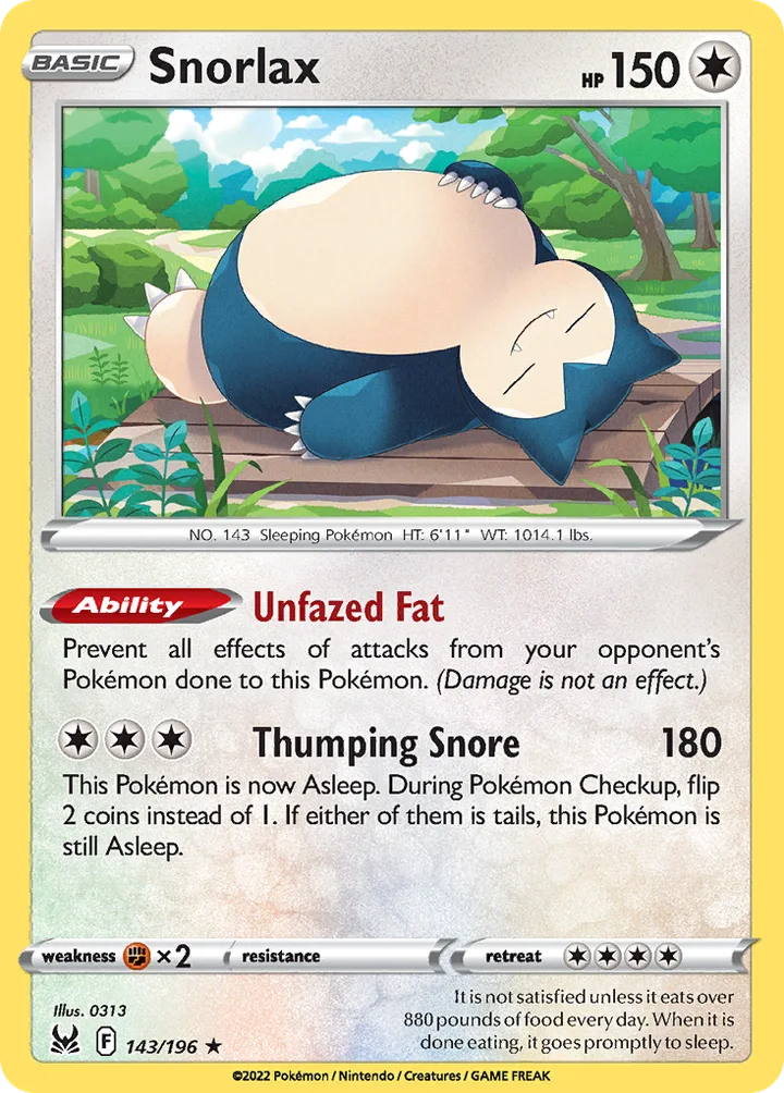 Snorlax, Lost Origin 143/196
