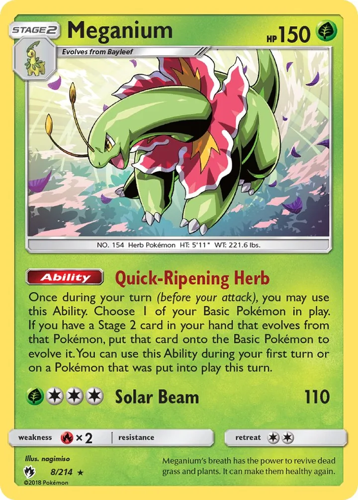 Meganium, Lost Thunder 8/214