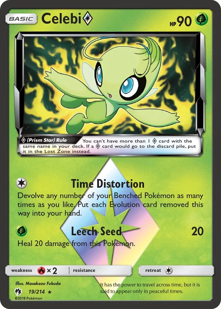Celebi Prism Star, Lost Thunder 19/214
