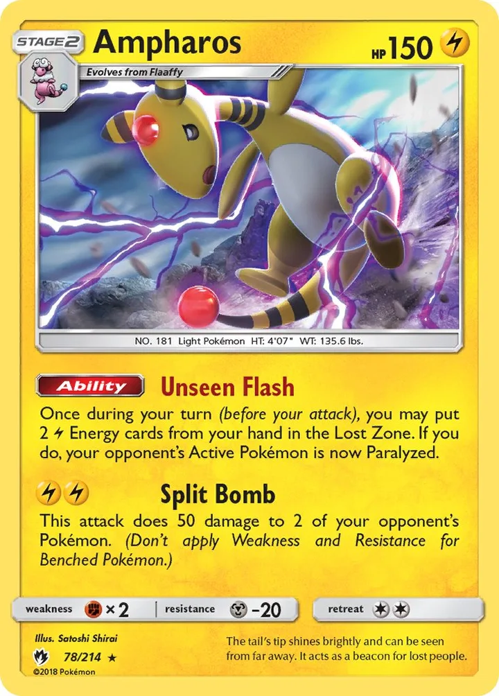 Ampharos, Lost Thunder 78/214