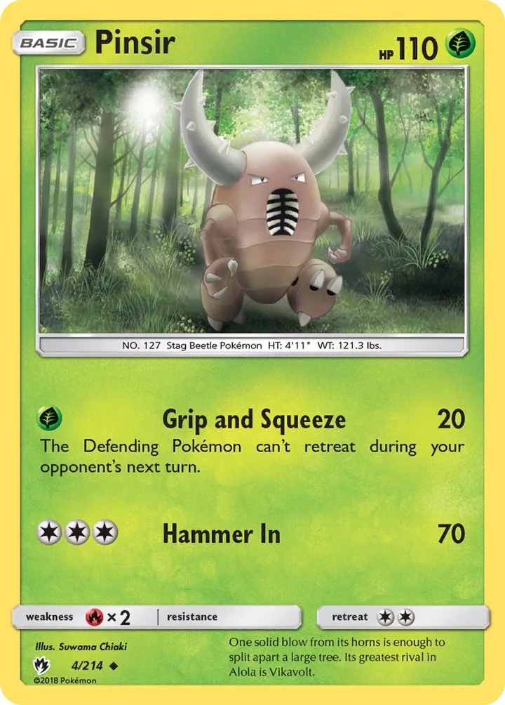 Pinsir, Lost Thunder 4/214