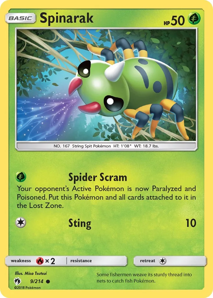 Spinarak, Lost Thunder 9/214