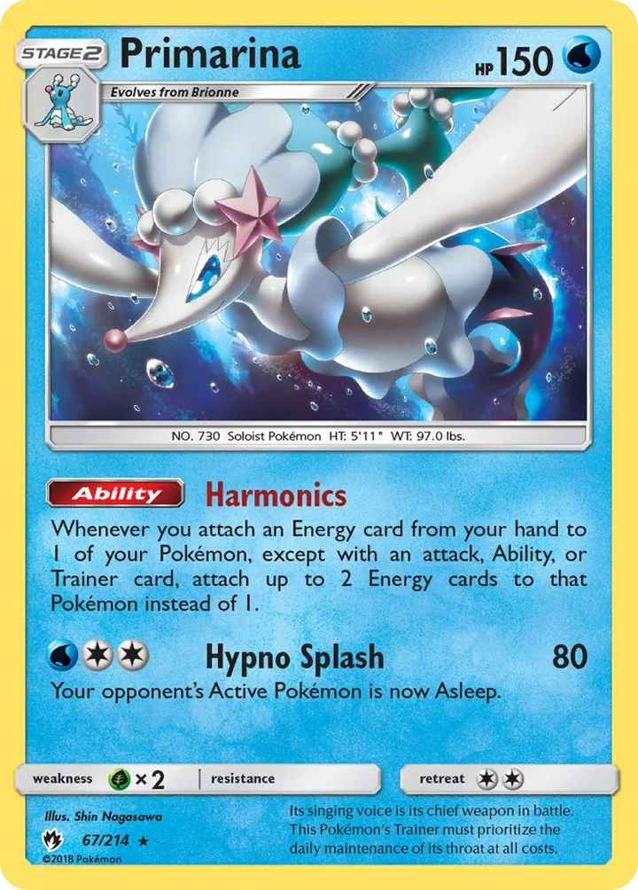 Primarina, Lost Thunder 67/214