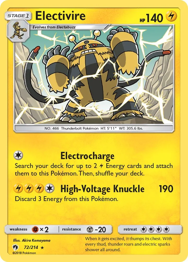 Electivire, Lost Thunder 72/214