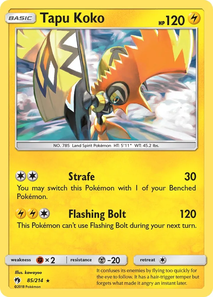 Tapu Koko, Lost Thunder 85/214