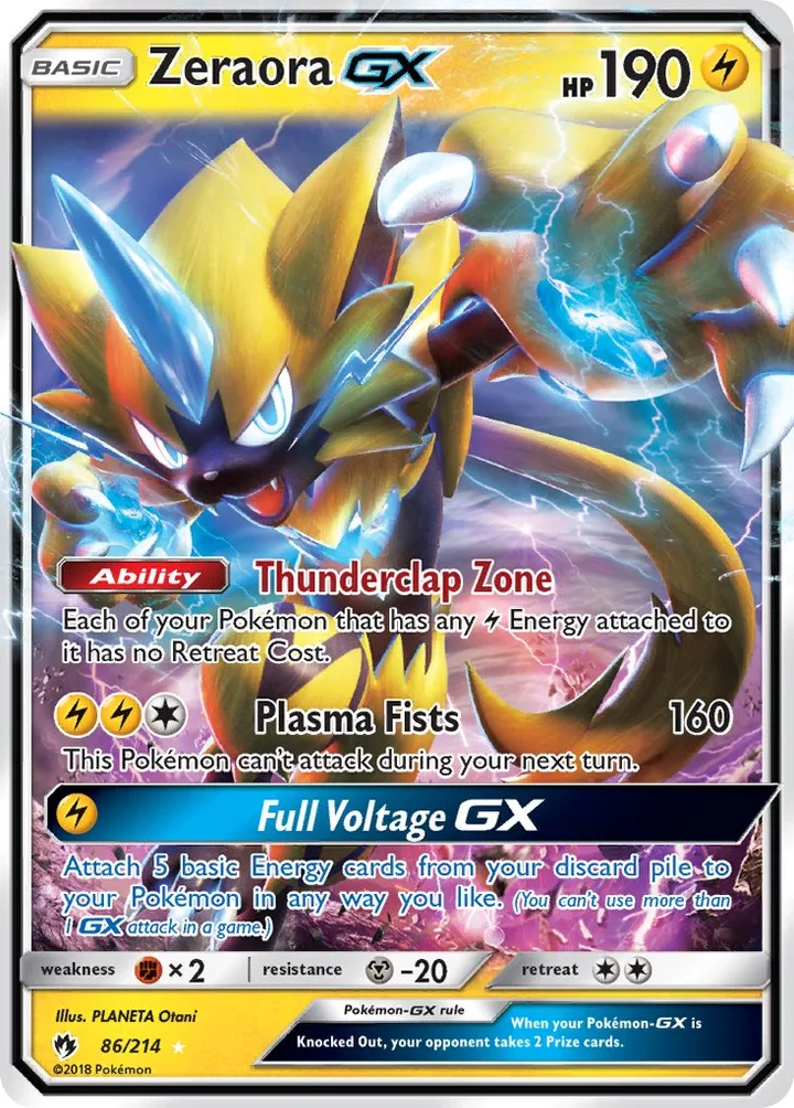 Zeraora-GX, Lost Thunder 86/214