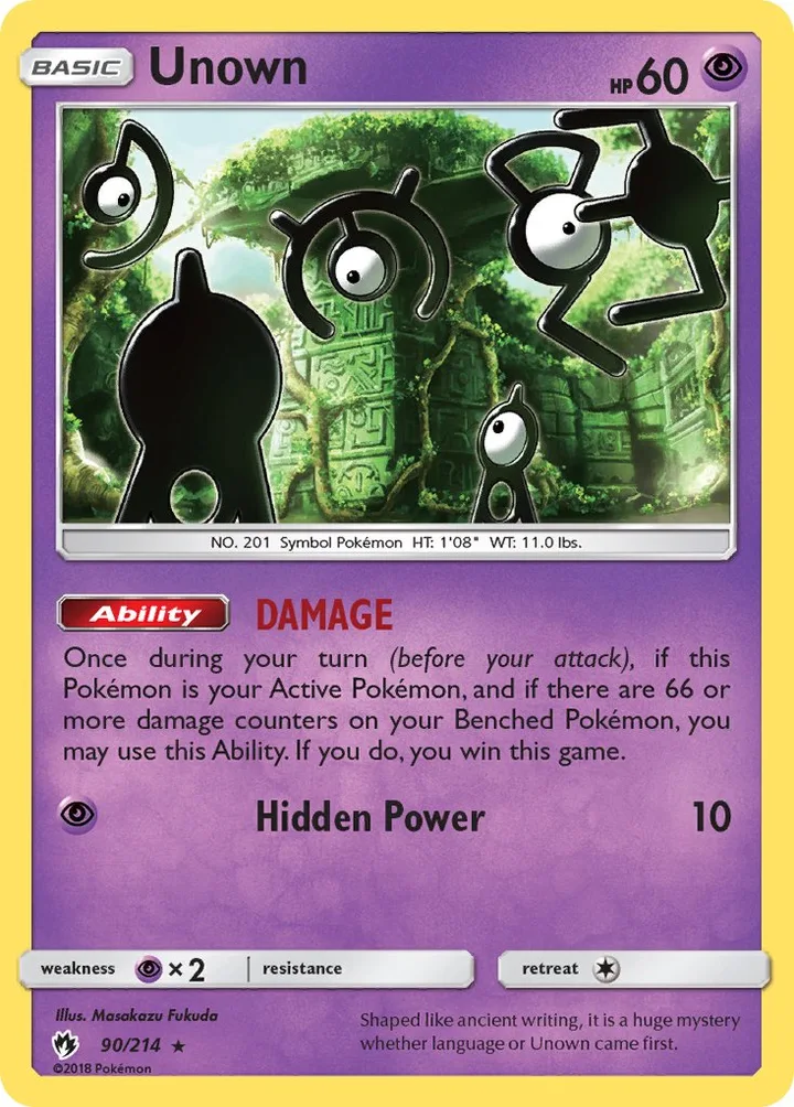Unown, Lost Thunder 90/214
