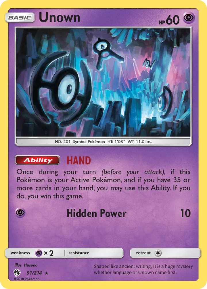 Unown, Lost Thunder 91/214