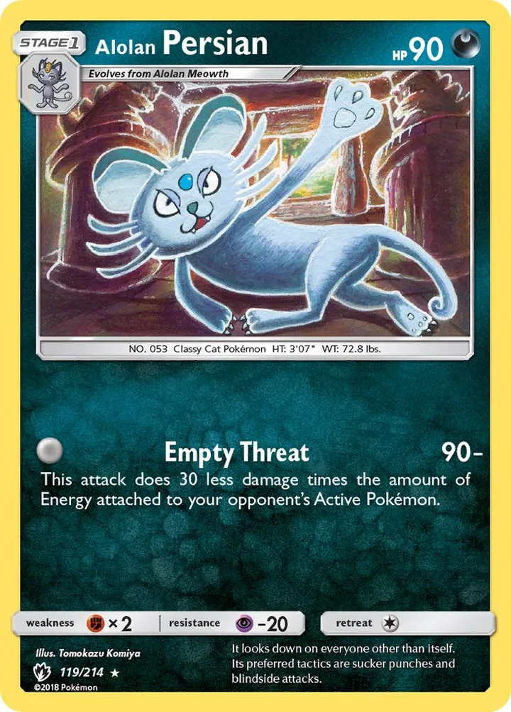 Alolan Persian, Lost Thunder 119/214