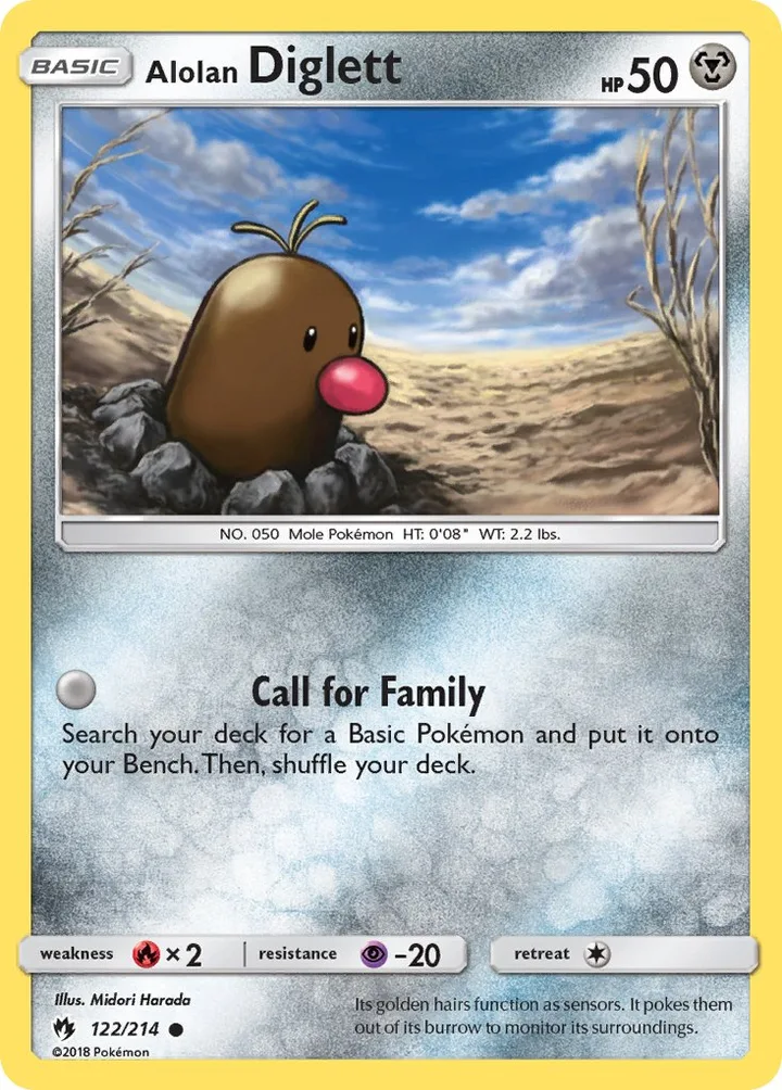 Alolan Diglett, Lost Thunder 122/214