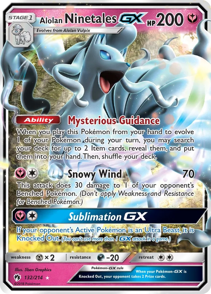 Alolan Ninetales-GX, Lost Thunder 132/214