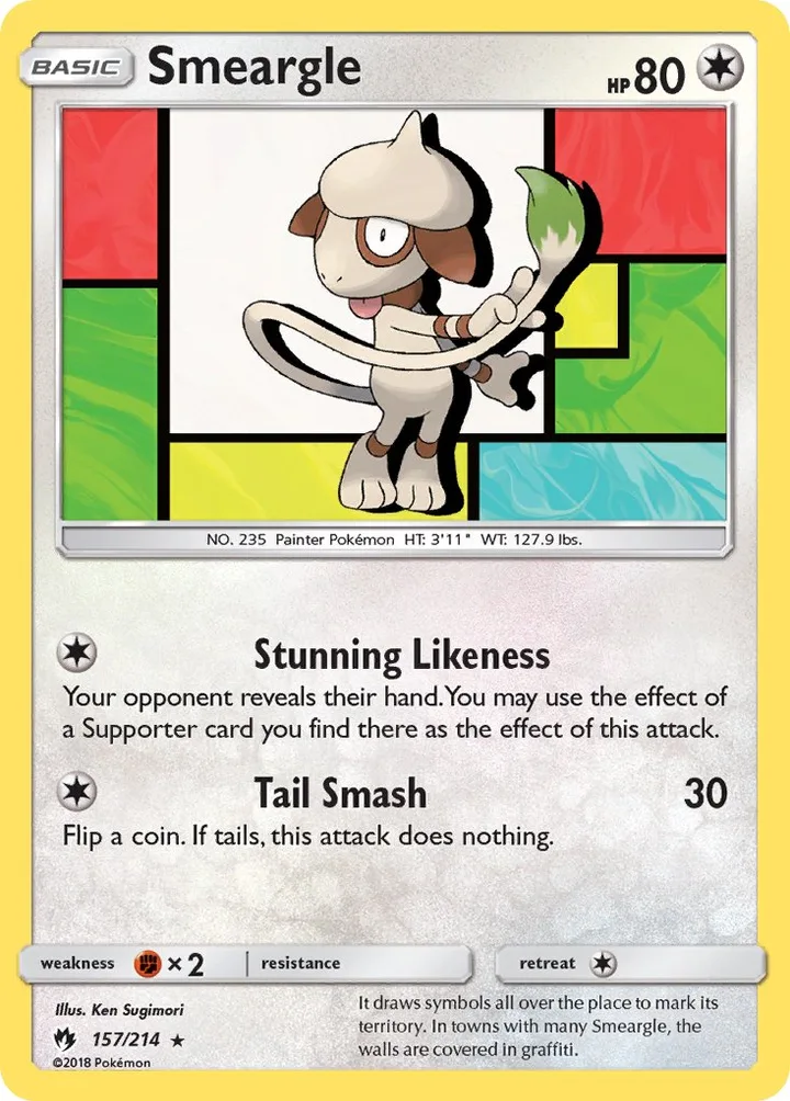 Smeargle, Lost Thunder 157/214