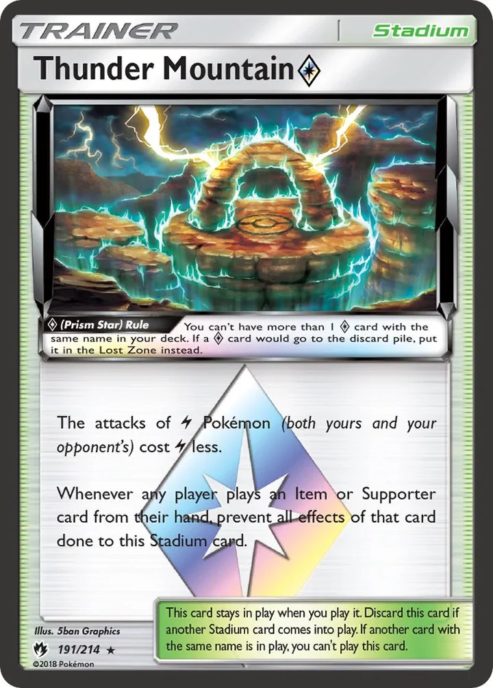 Thunder Mountain Prism Star, Lost Thunder 191/214