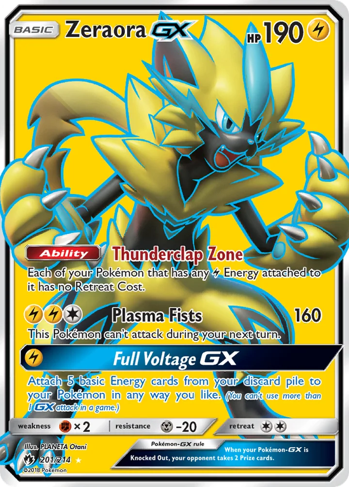 Zeraora-GX, Lost Thunder 201/214
