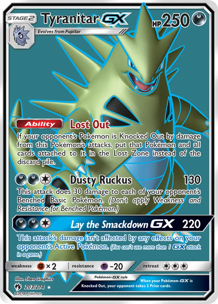 Tyranitar-GX, Lost Thunder 203/214