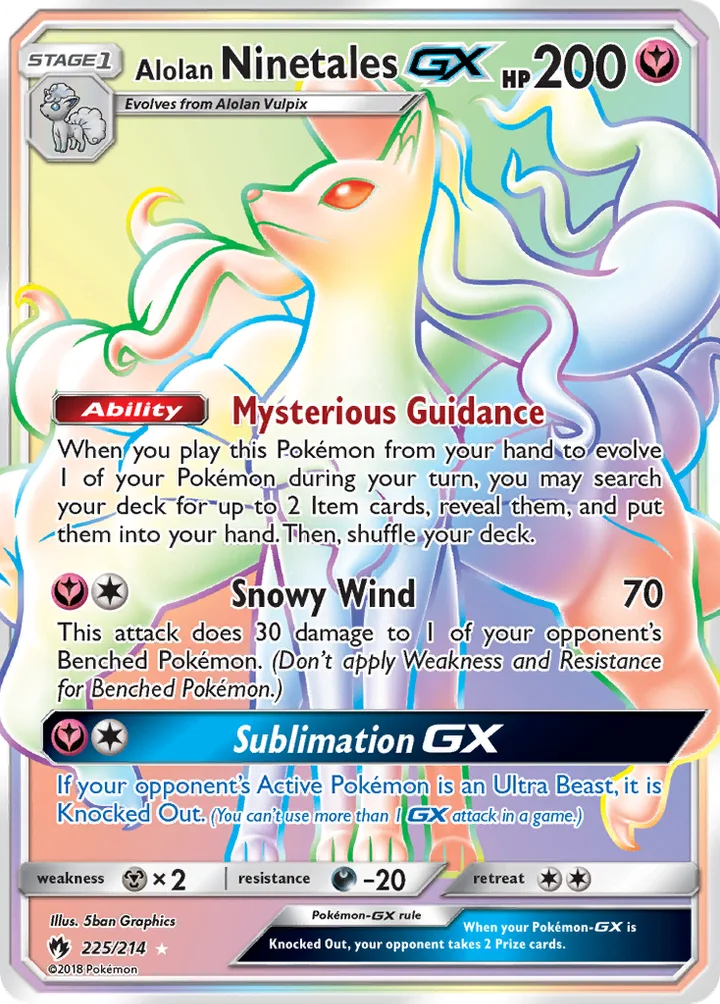 Alolan Ninetales-GX, Lost Thunder 225/214