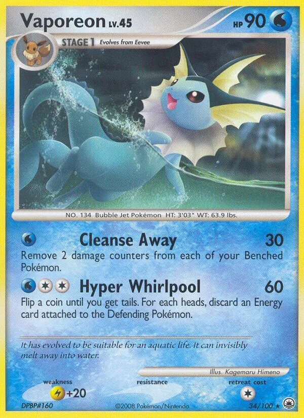 Vaporeon, Majestic Dawn 34/100