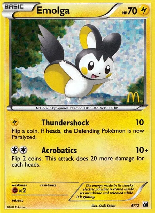 Emolga, McDonald's Collection 2012 6/12