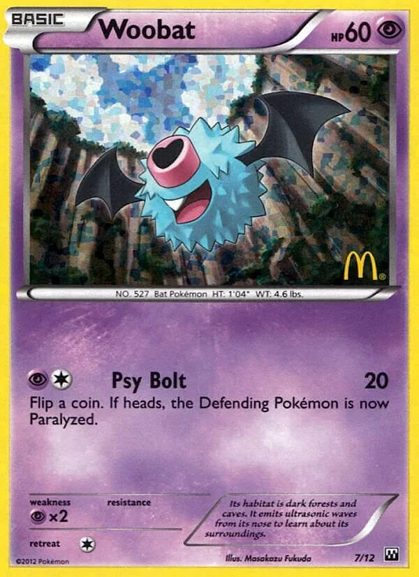 Woobat, McDonald's Collection 2012 7/12