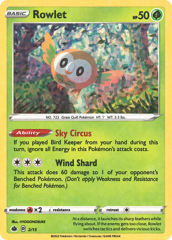 Rowlet, McDonald's Collection 2022 2/15