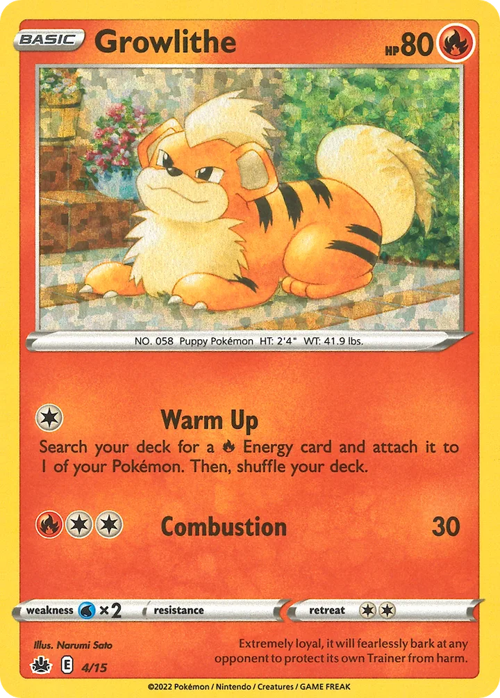 Growlithe, McDonald's Collection 2022 4/15