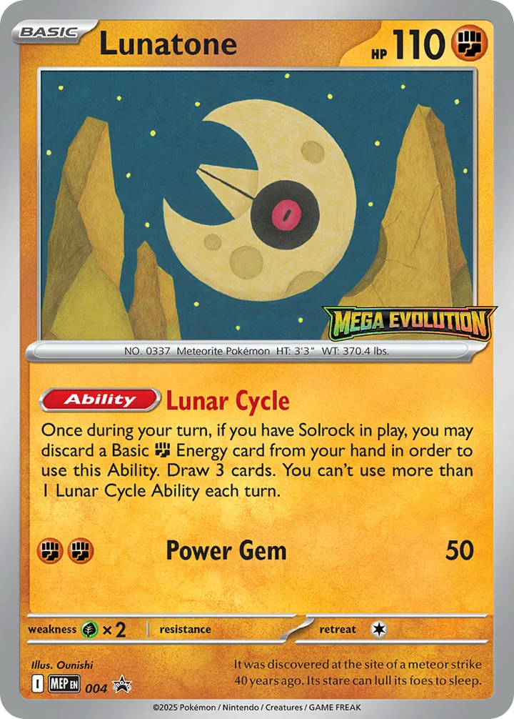 Lunatone, Mega Evolution Promos 004