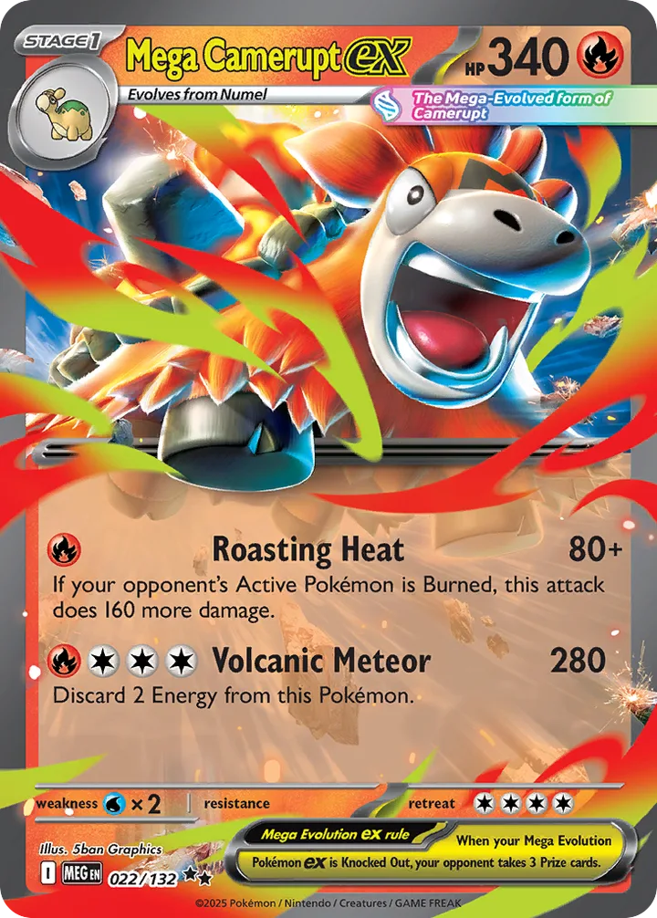 Mega Camerupt ex, Mega Evolution 022/132