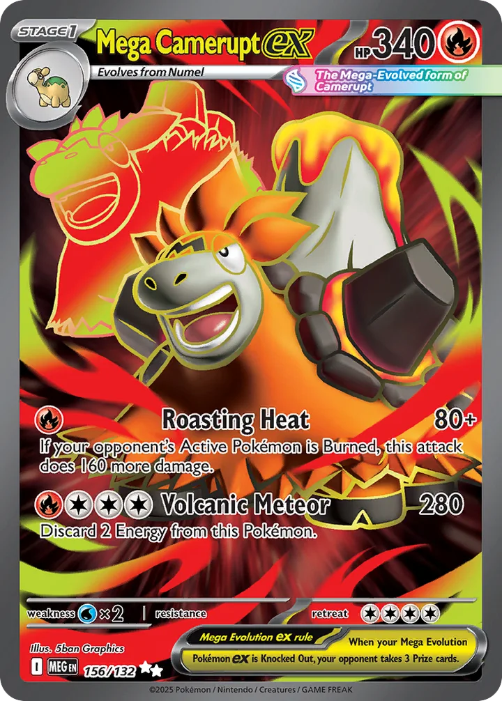 Mega Camerupt ex, Mega Evolution 156/132