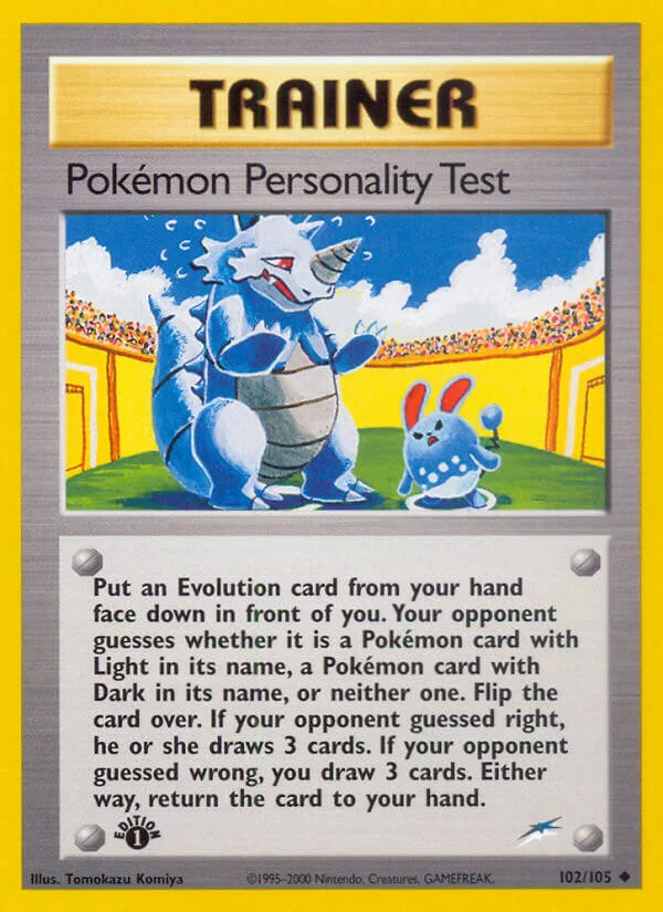 Pokémon Personality Test, Neo Destiny 102/105