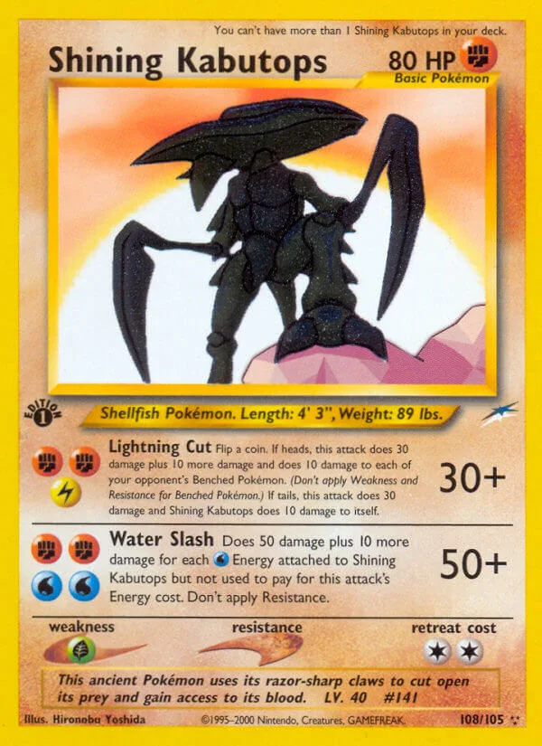 Shining Kabutops, Neo Destiny 108/105