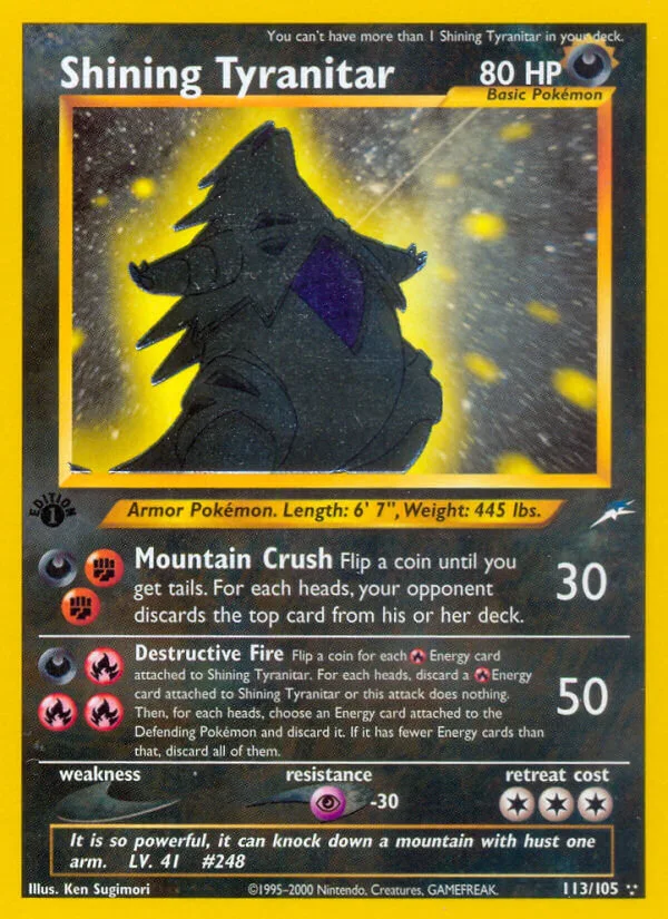 Shining Tyranitar, Neo Destiny 113/105