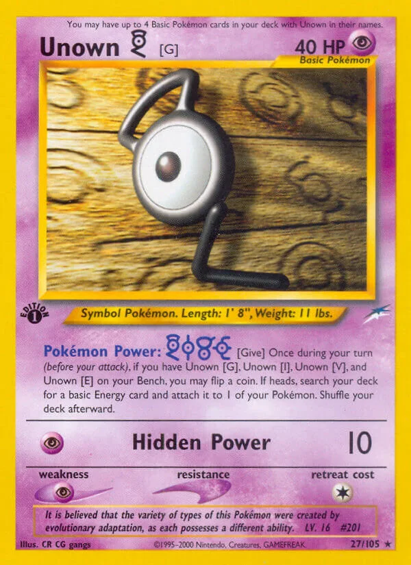 Unown G, Neo Destiny 27/105