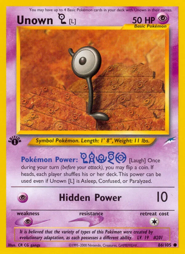 Unown L, Neo Destiny 86/105