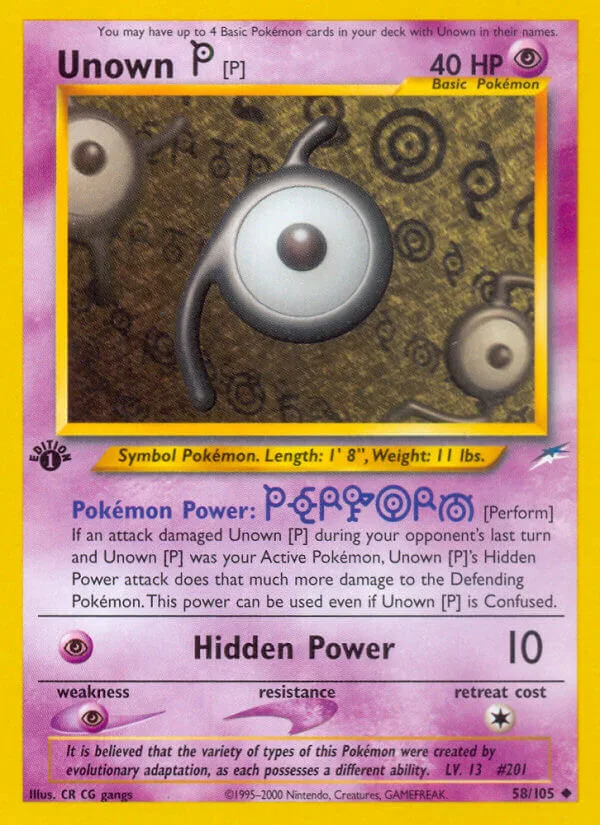 Unown P, Neo Destiny 58/105