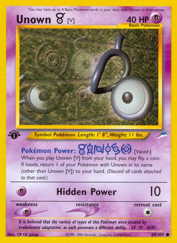 Unown V, Neo Destiny 89/105