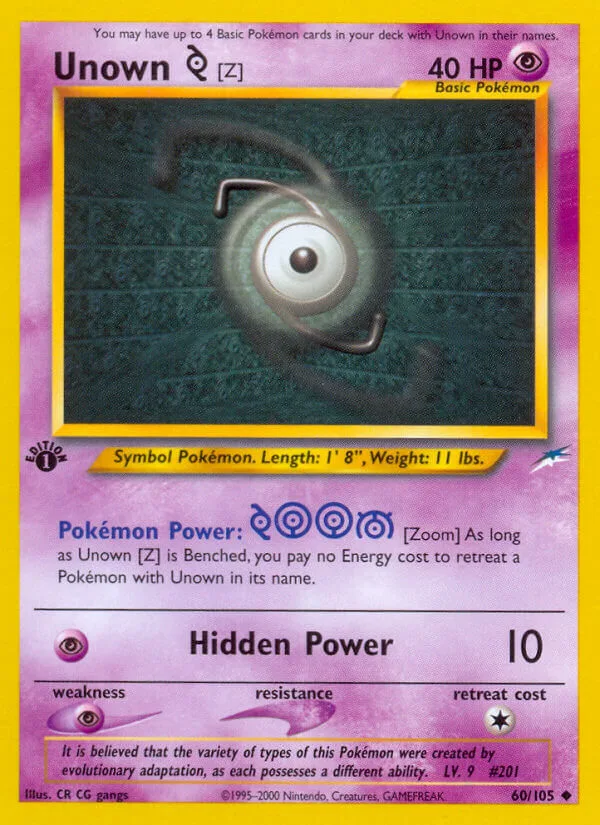 Unown Z, Neo Destiny 60/105