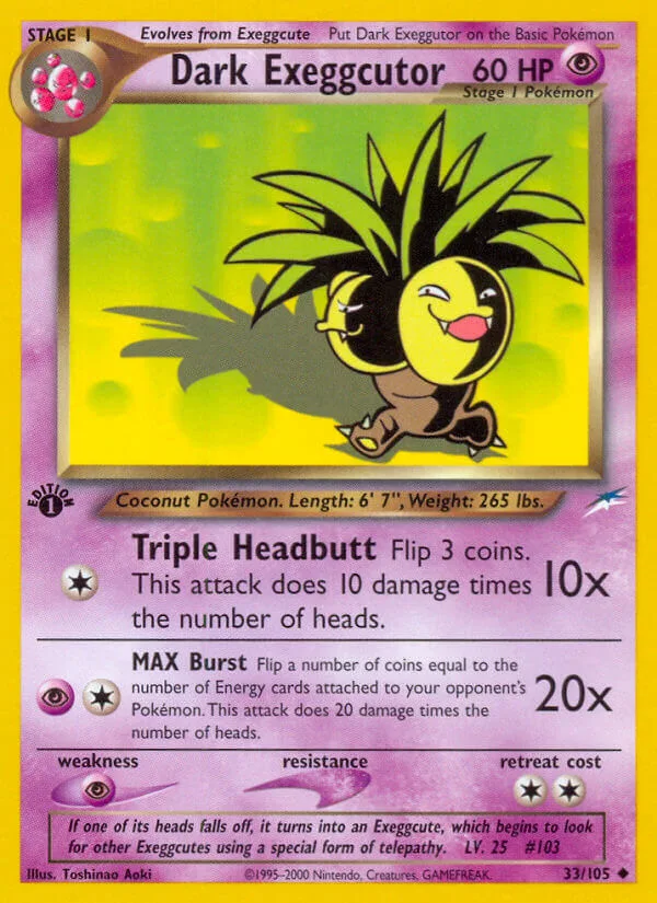 Dark Exeggutor, Neo Destiny 33/105
