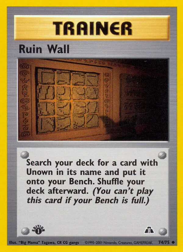 Ruin Wall, Neo Discovery 74/75