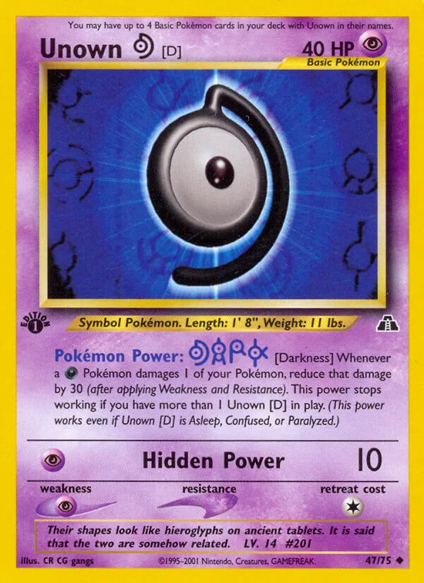Unown D, Neo Discovery 47/75