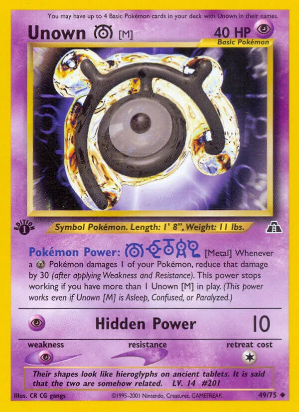 Unown M, Neo Discovery 49/75