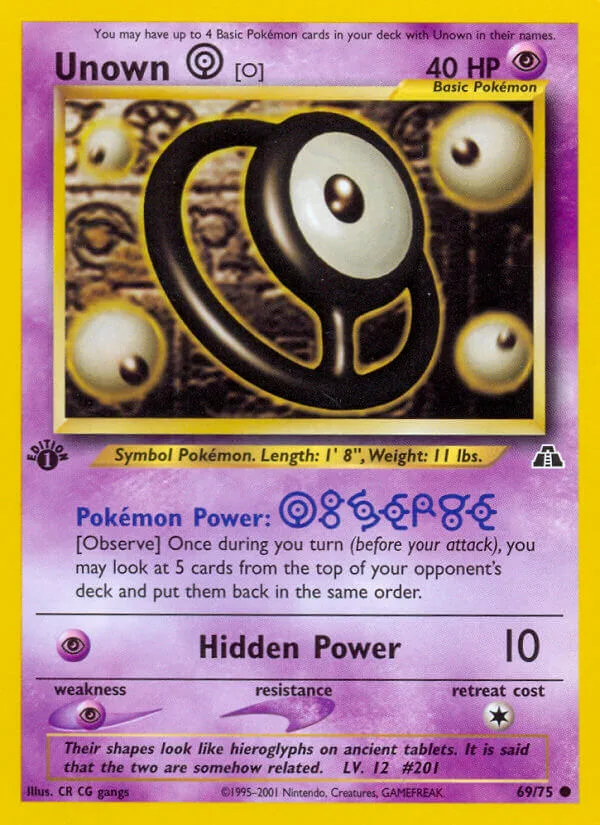 Unown O, Neo Discovery 69/75