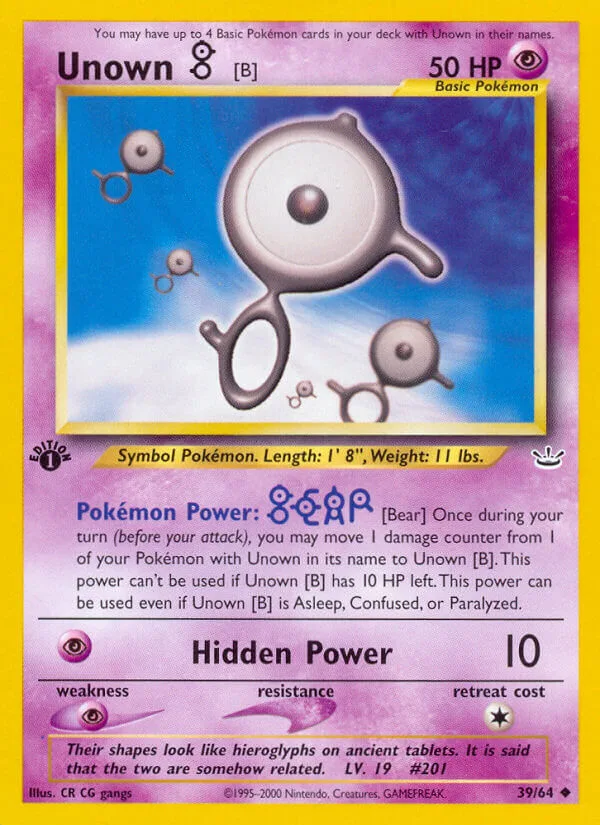 Unown B, Neo Revelation 39/64