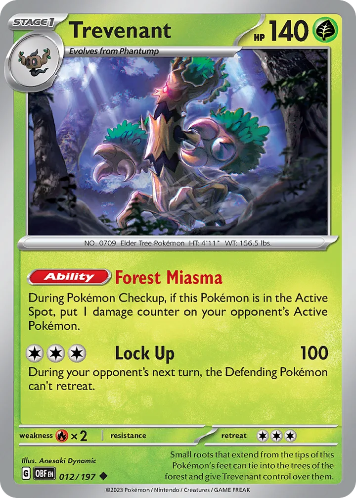 Trevenant, Obsidian Flames 012/197