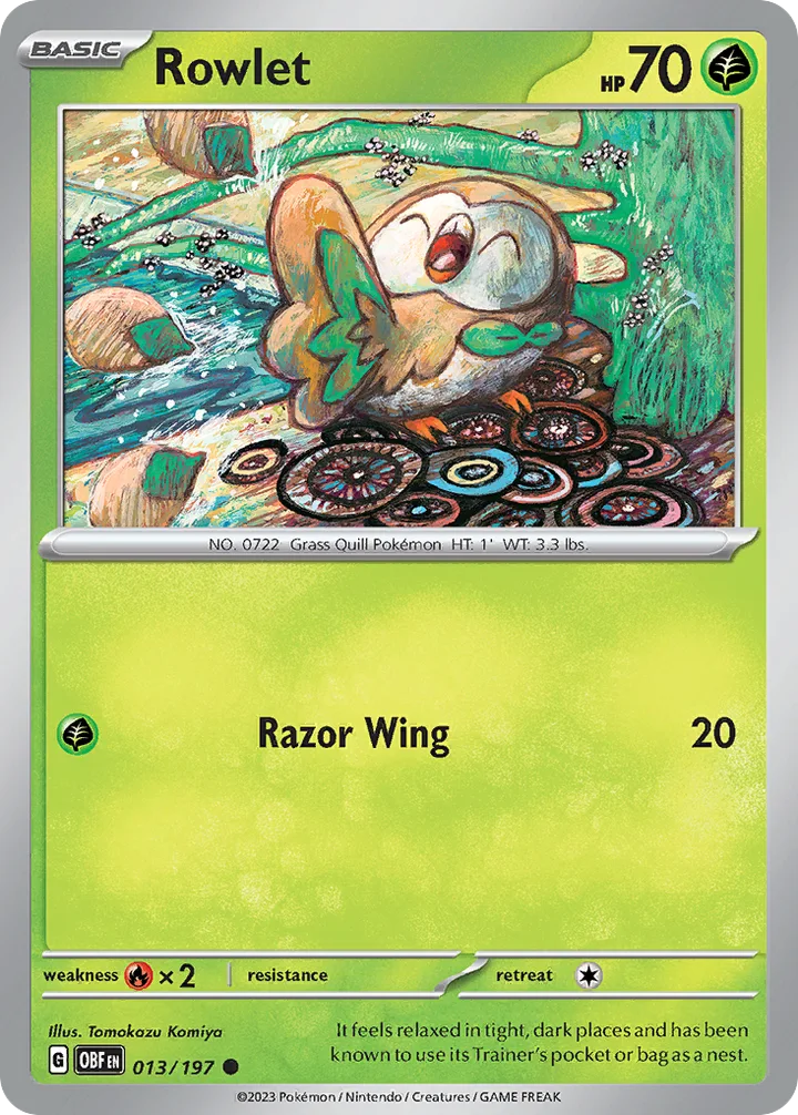 Rowlet, Obsidian Flames 013/197