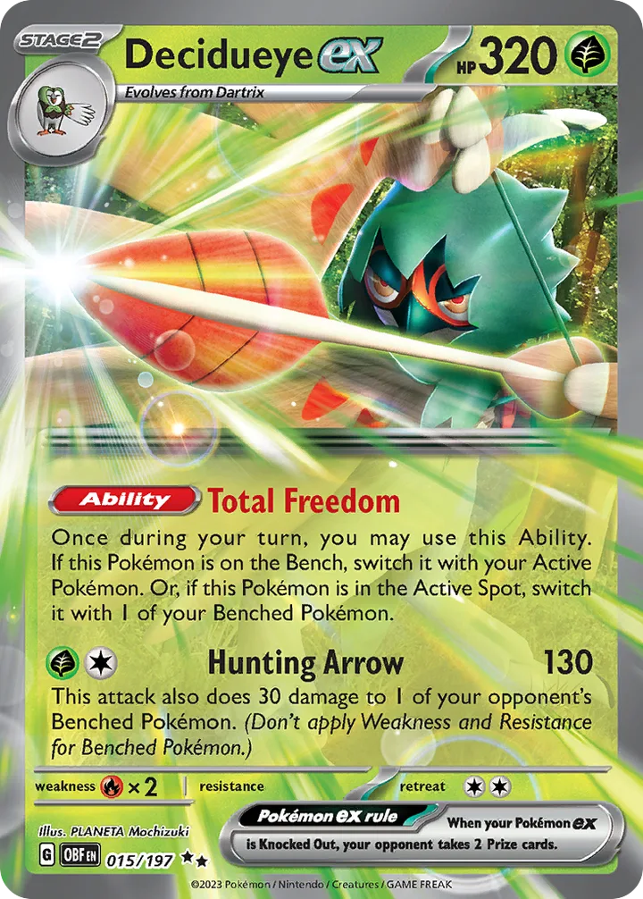 Decidueye ex, Obsidian Flames 015/197