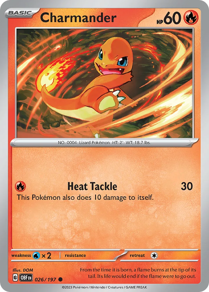 Charmander, Obsidian Flames 026/197