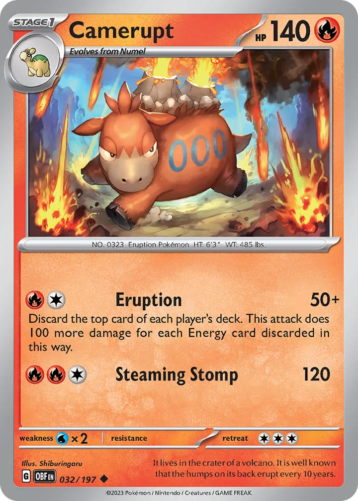 Camerupt, Obsidian Flames 032/197